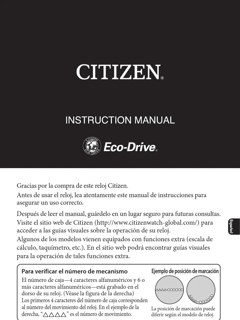 Citizen Reloj | PDF | Reloj | Hora