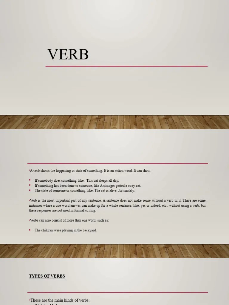 VERB PDF Verb Adverb