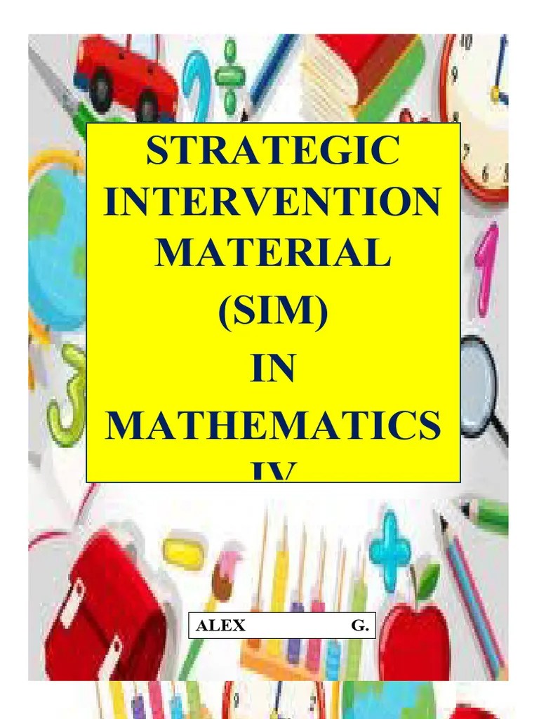 Strategic Intervention Material in Math4 PDF Mathematical Notation