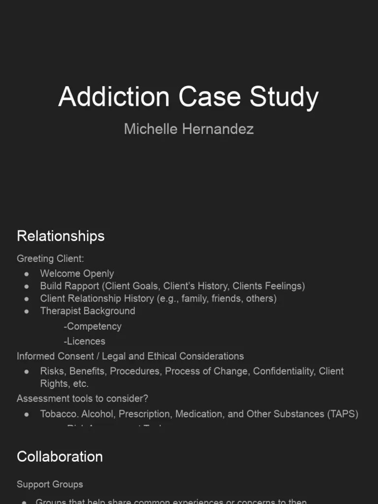 CNL 501 T7 Addiction Case Study EPortfolio PDF Substance Use Disorder Addiction