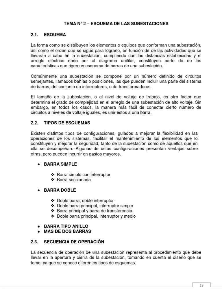 02 - Esquema de Las Subestaciones | PDF | Subestacion electrica