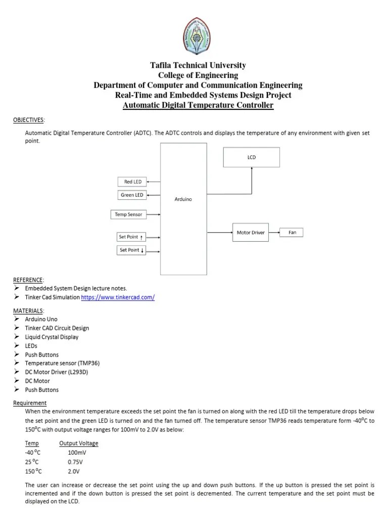 Final Project Automatic Digital Temperature Controller PDF