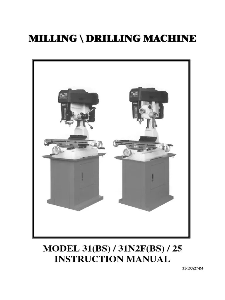 PRM Bench Mill Drill Manual PDF Screw Drill