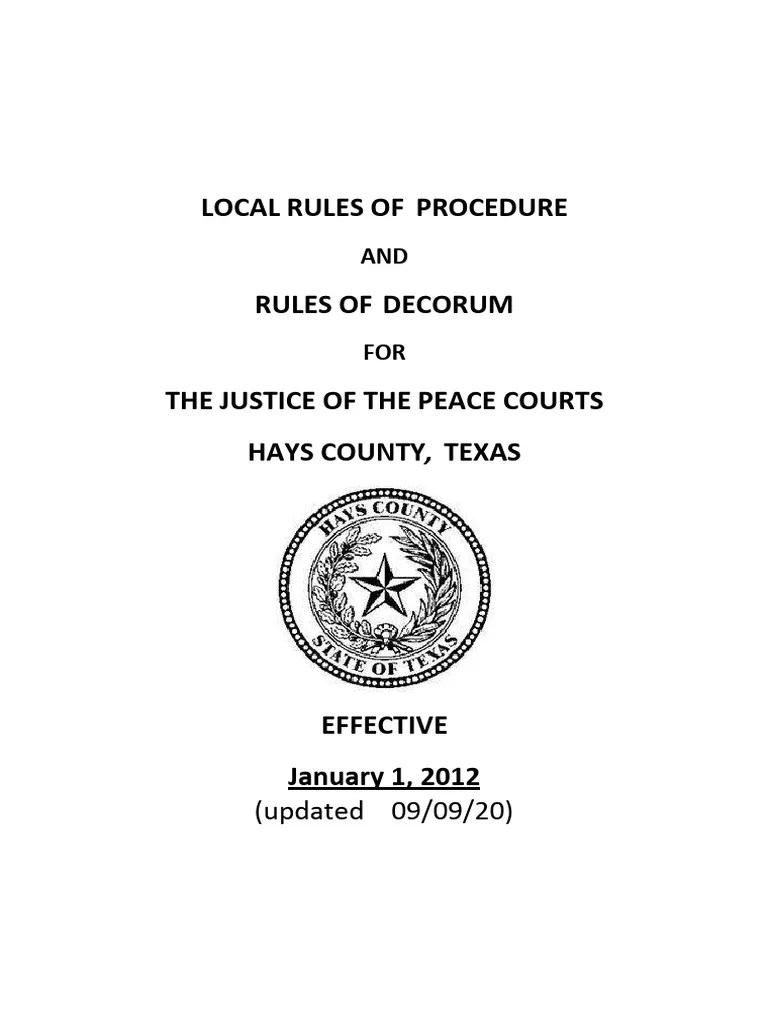 JP Courts Local Rules of Procedure Updated 10 5 20 PDF Nolo