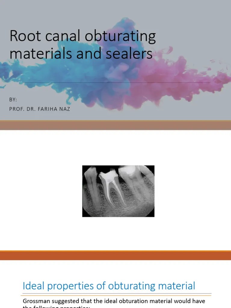 Root canal obturating materials and sealers PDF Physical Sciences