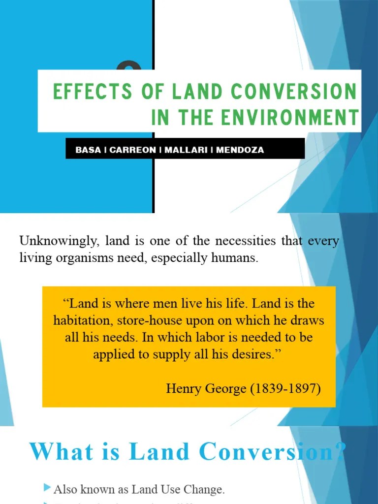 Effects of Land Conversion PDF Soil Agriculture