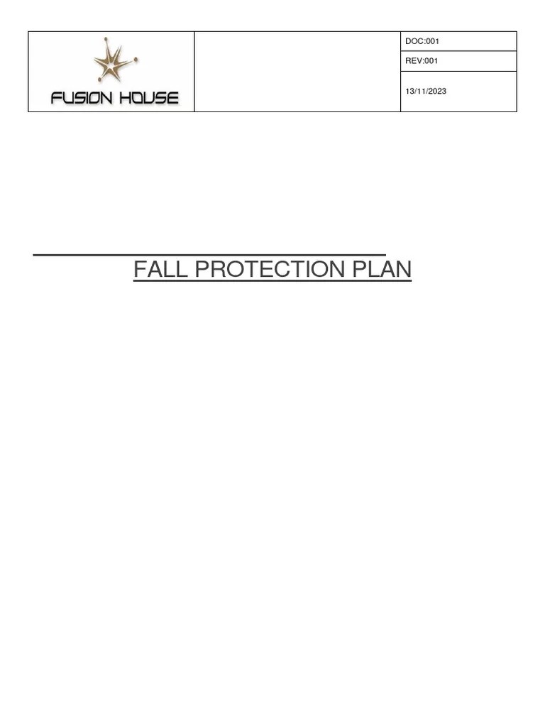 16.1 Fall Protection Plan PDF Risk Risk Assessment