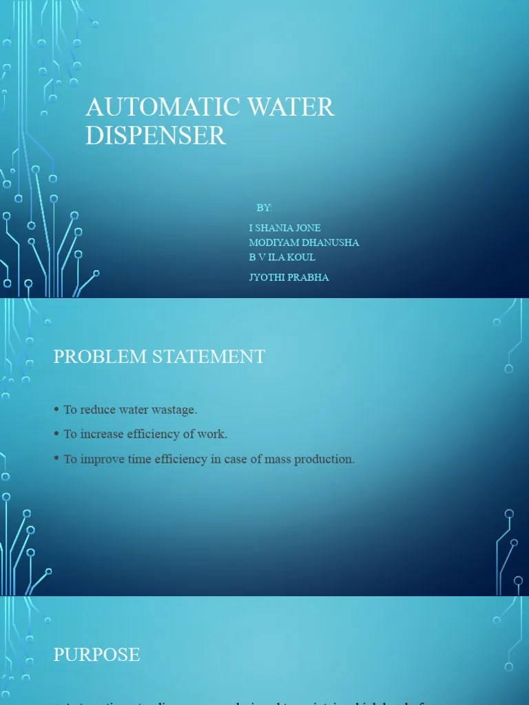 AUTOMATIC WATER DISPENSER PDF