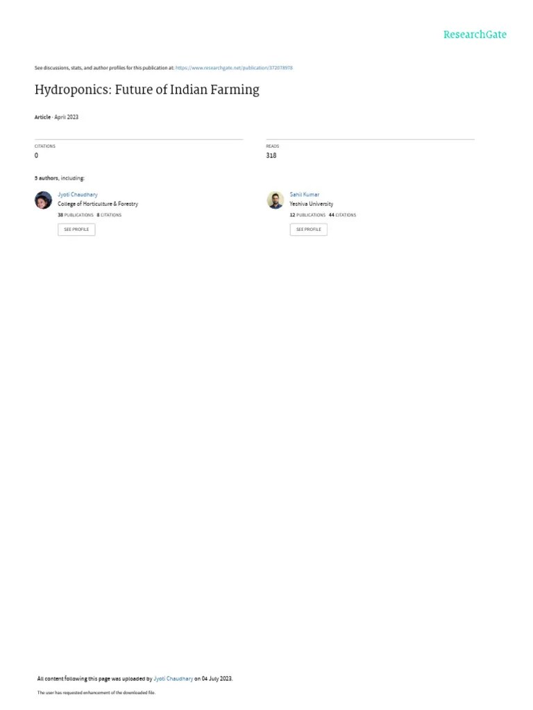 Hydroponics | PDF | Agriculture | Hydroponics