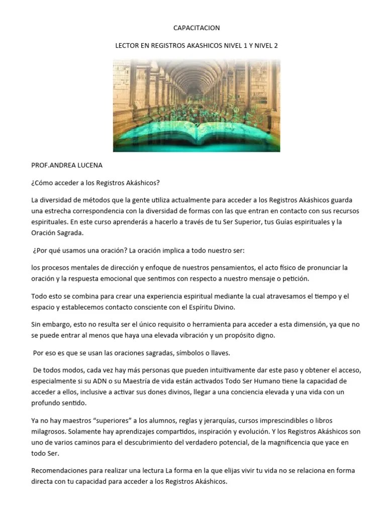 Cómo Acceder A Los Registros Akáshicos PDF Karma Oración