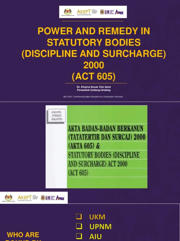 Topik 3 Power and Remedy in Statutory Bodies (Discipline and