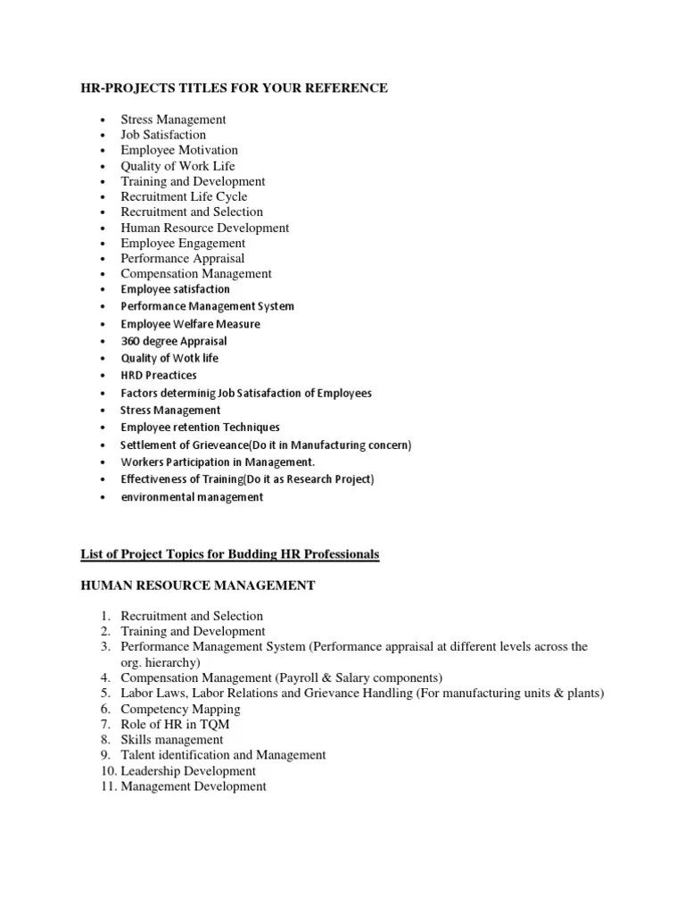 HR Topics PDF Human Resource Management Recruitment