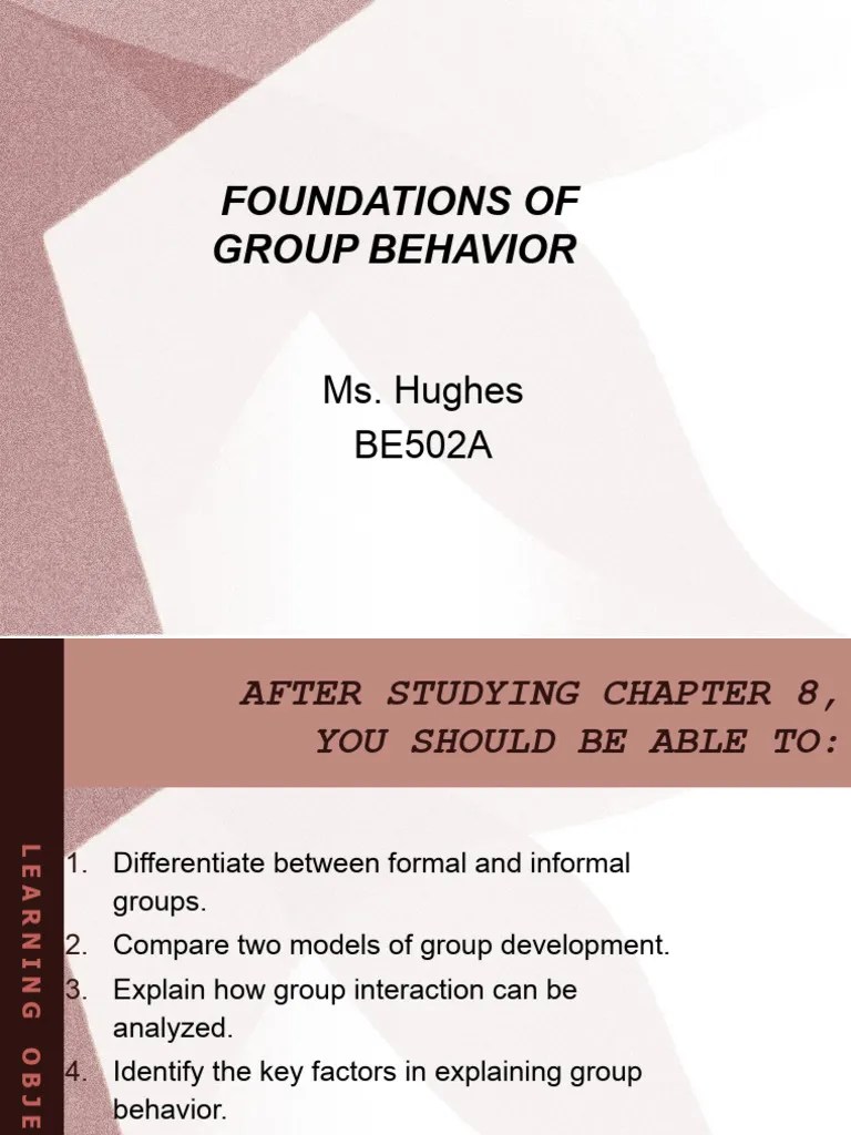 Foundation of Group Behavior PDF Decision Making Group Decision