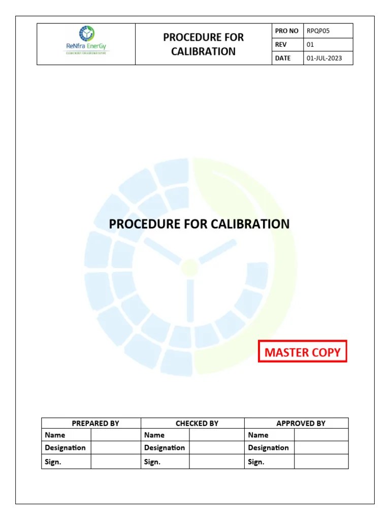 RPQP05 Calibration Procedure PDF Calibration Thermometer