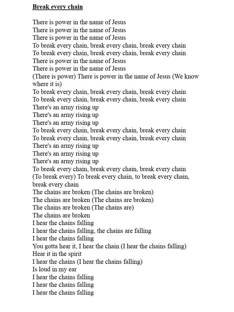 Break every chain PDF