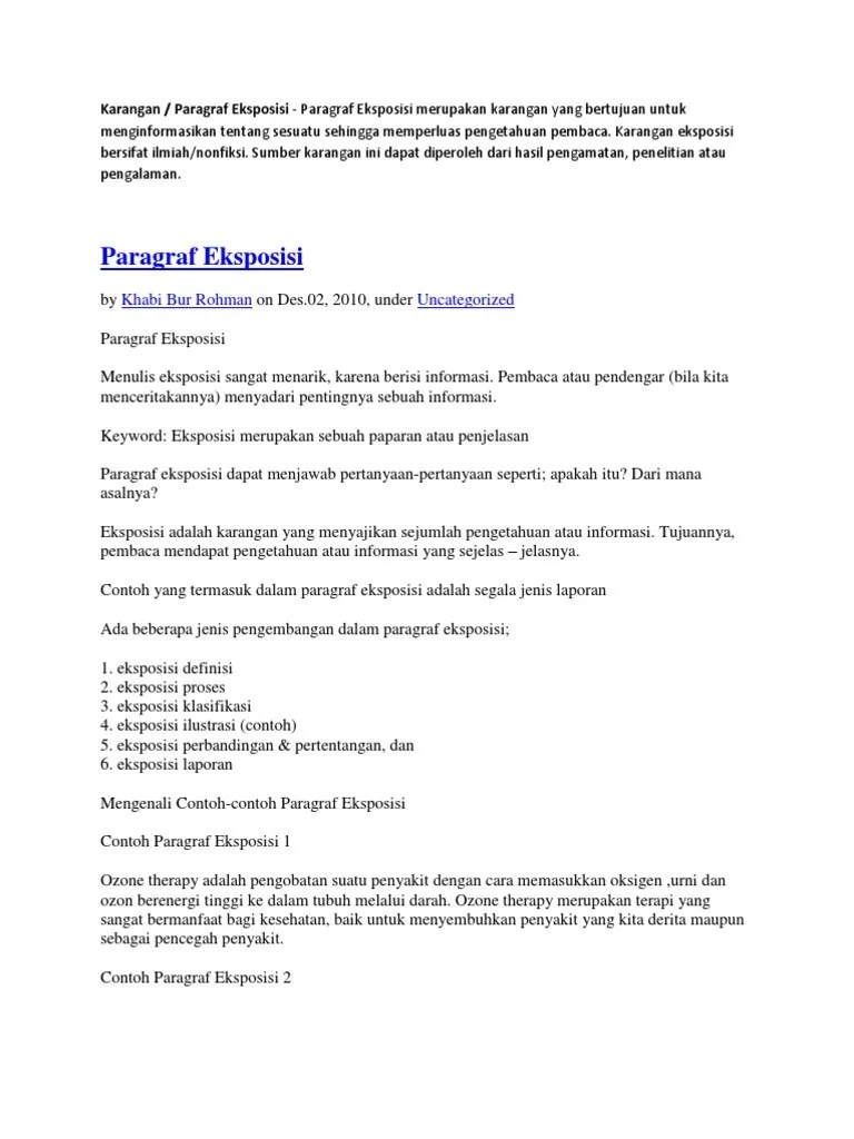 Karangan Eksposisi | PDF