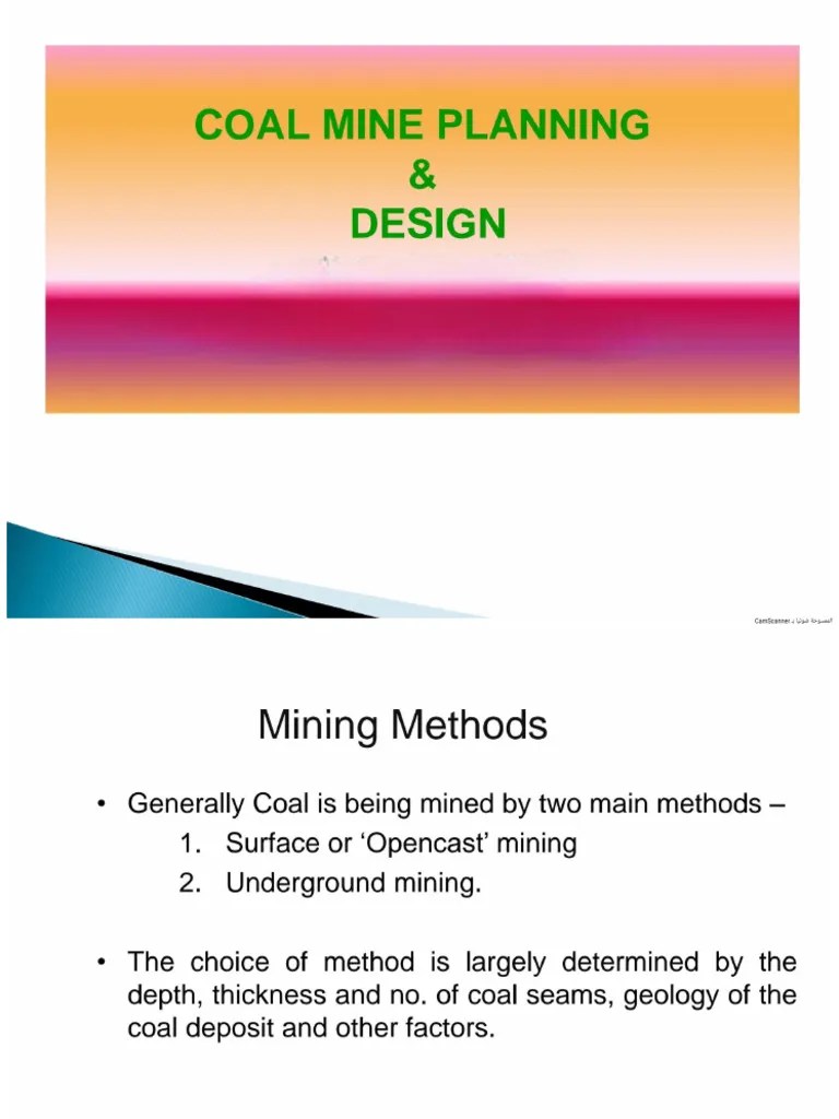 Mine planning and design PDF