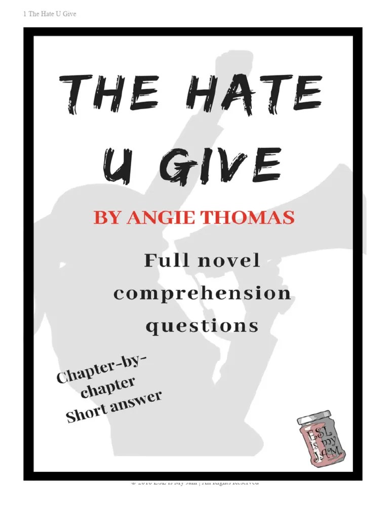 The Hate U Give Chapter Questions PDF