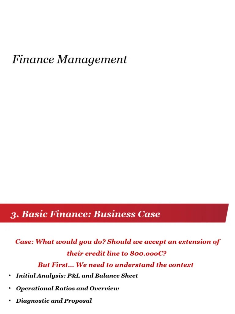 Basic Finance Business Case PDF Working Capital Equity (Finance)