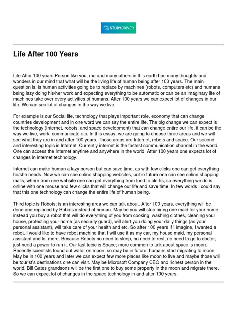 Life After 100 Years PDF Technology & Engineering(03)