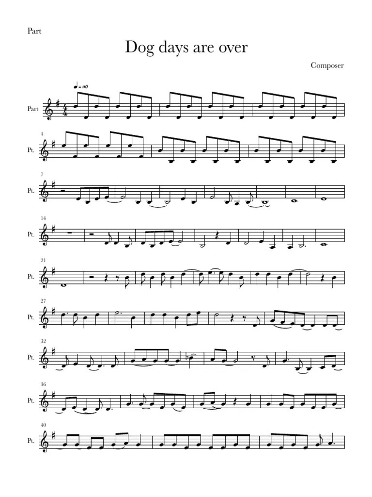 Dog Days Are Over PDF