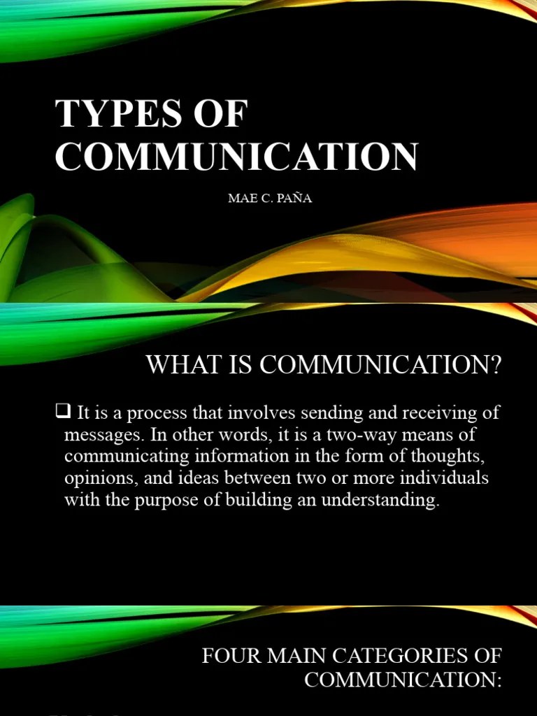 Types of Communication PDF