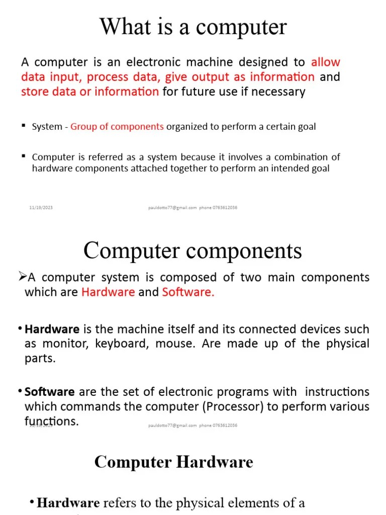 Elements of Computer System Lectre 1 and 2 PDF Computer Data