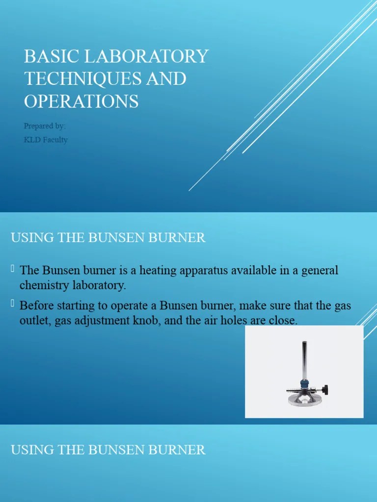 Basic Laboratory Techniques and Operations PDF Filtration