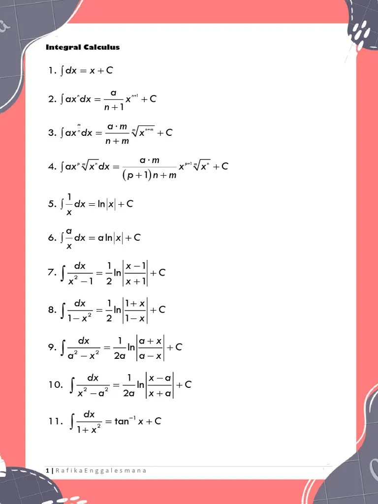 Integral Calculus PDF Calculus