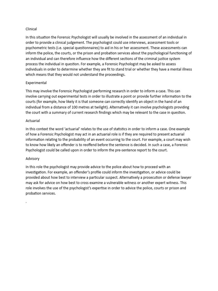 Forensic Psychology PDF