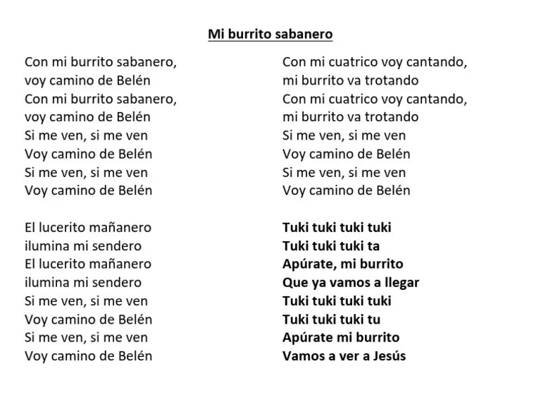 Mi Burrito Sabanero PDF