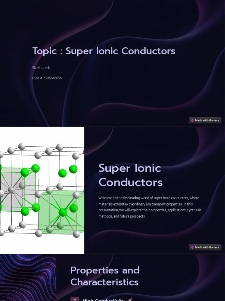 Topic Super Ionic Conductors PDF Electrical Conductor Electrical Resistivity And Conductivity