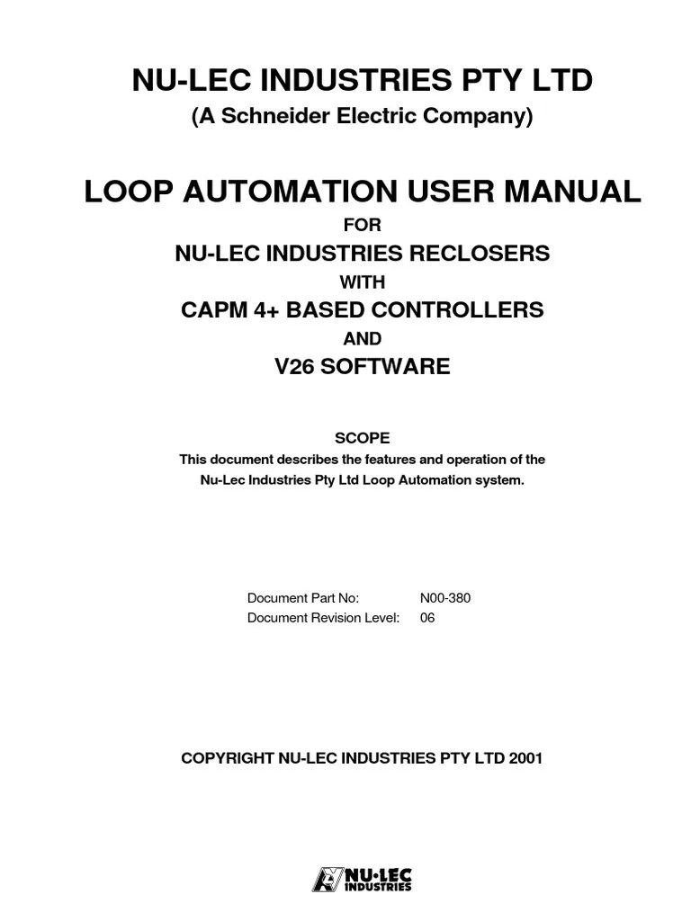 Loop Automation Technical Manual PDF Automation Electrical