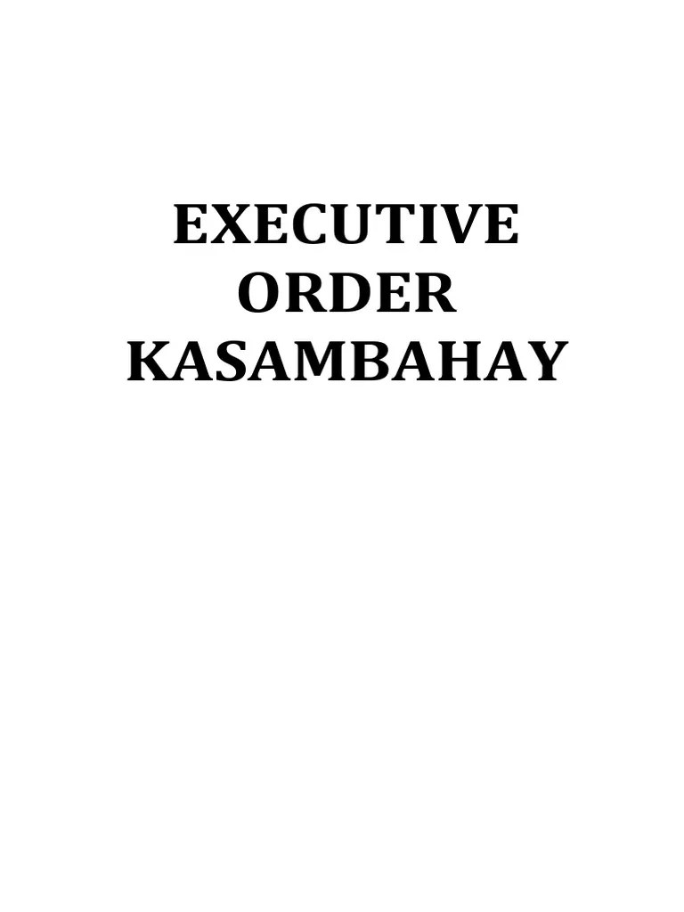 BARANGAY EXECUTIVE ORDER Kasambahay PDF Public Law Philippines