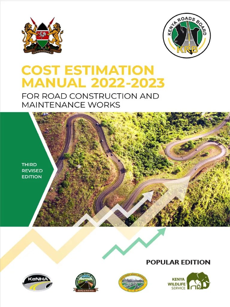 Cost Estimation Manual Main Edition 20222023 PDF Road Surface Road