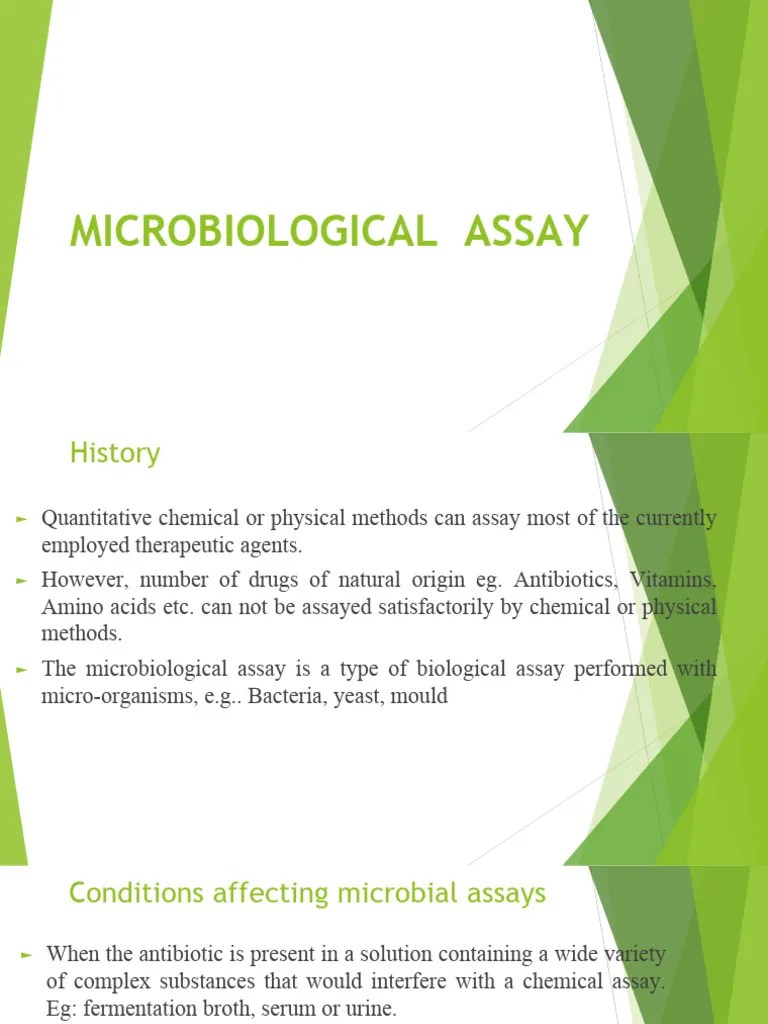 Microbiological Assay PDF Microbiology Antimicrobial