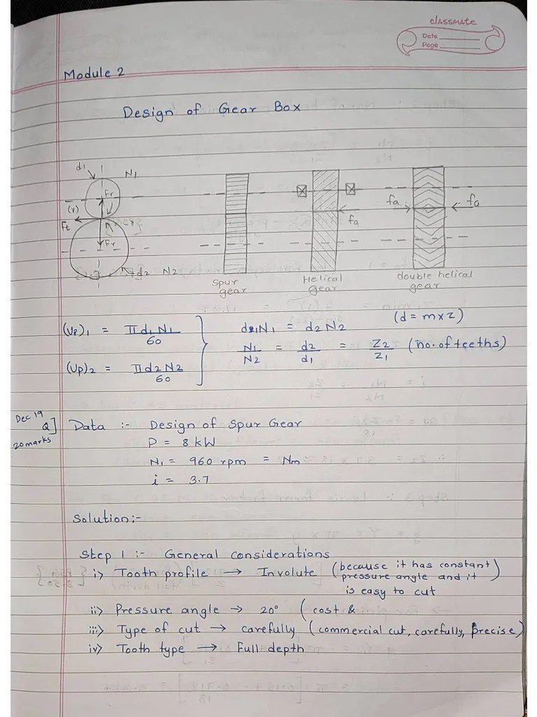 Design of Spur Gear PDF
