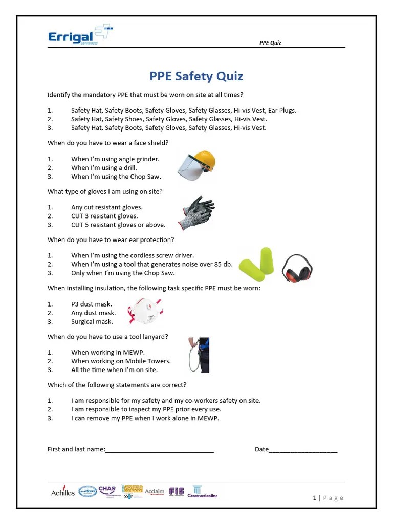 PPE Quiz English | PDF