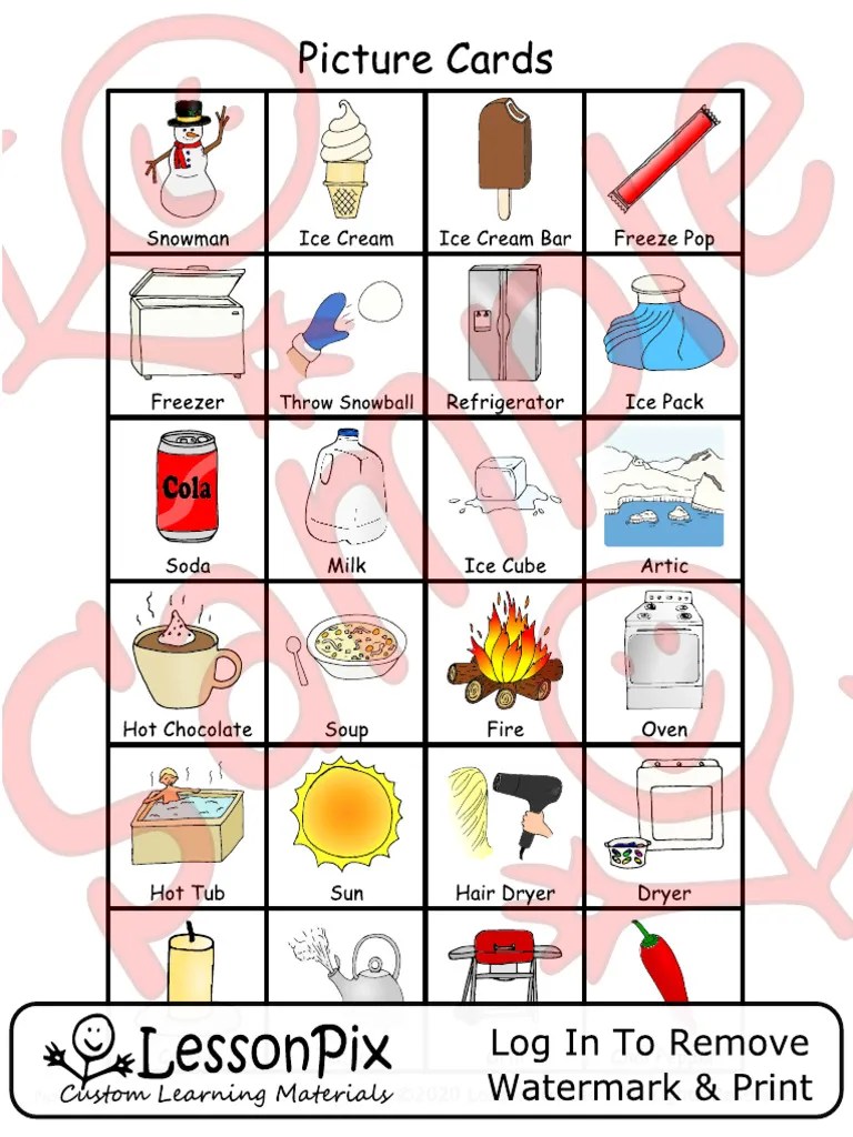 Hot and Cold ThingsMaterial PDF