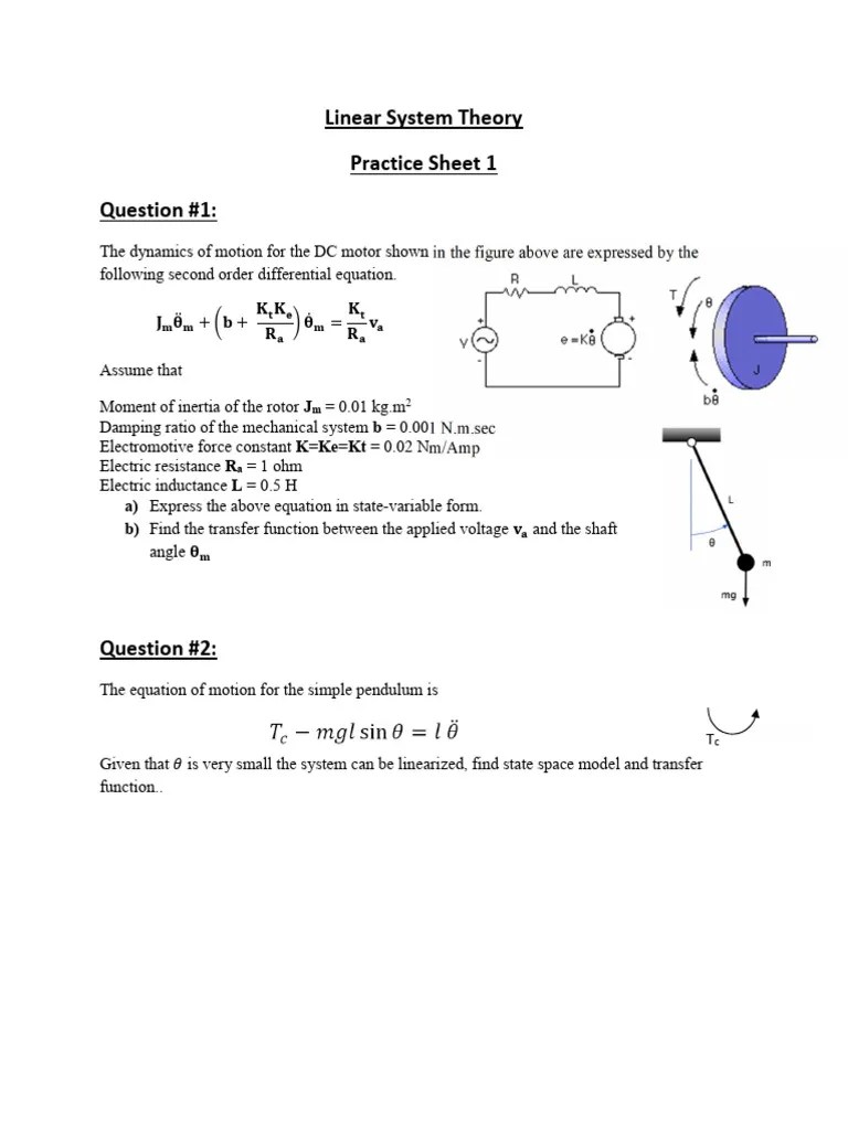 Practice Sheet 1 PDF Electric Motor Physics