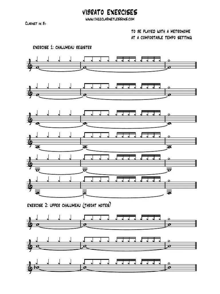 Lesson 3 Vibrato Exercises PDF Music Theory