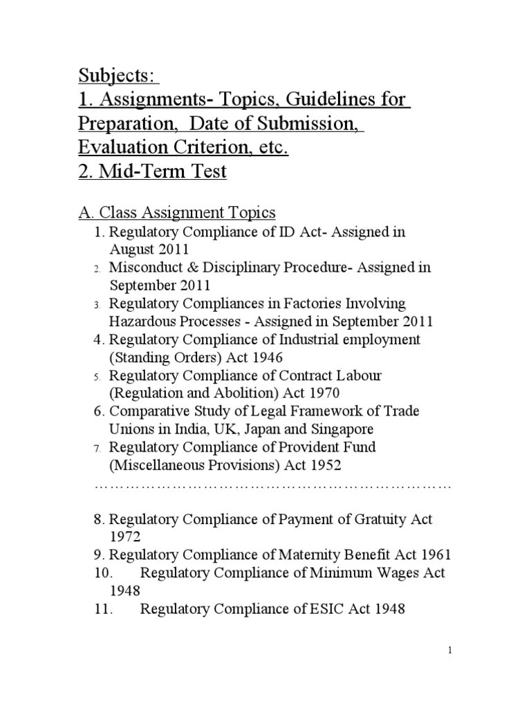 Assignment and MidTem Test Last Dates & Deadlines (Revised On 29.09.