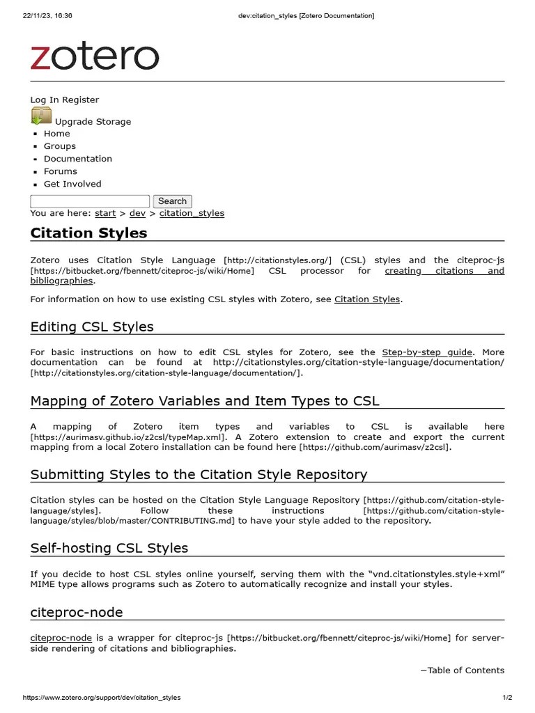 Citation Styles Editing (Zotero Documentation) PDF Citation