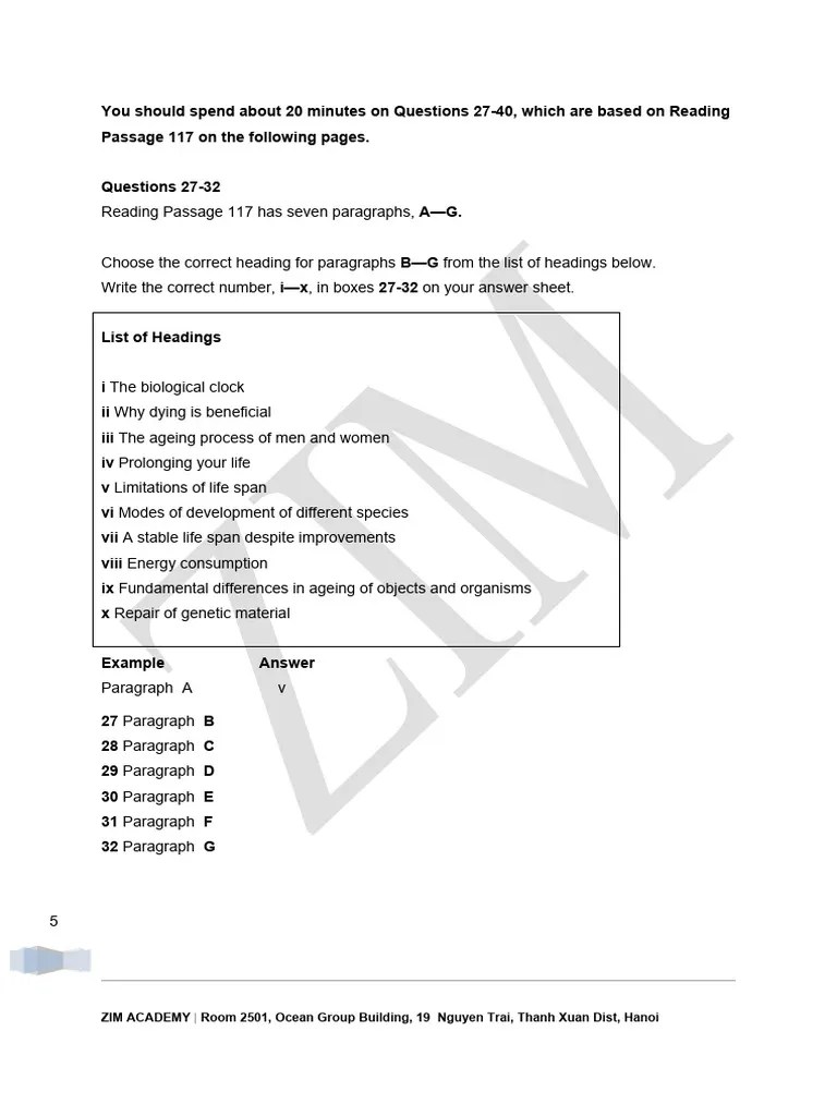 IELTS Academic Reading Sample 117 How Does The Biological Clock Tick