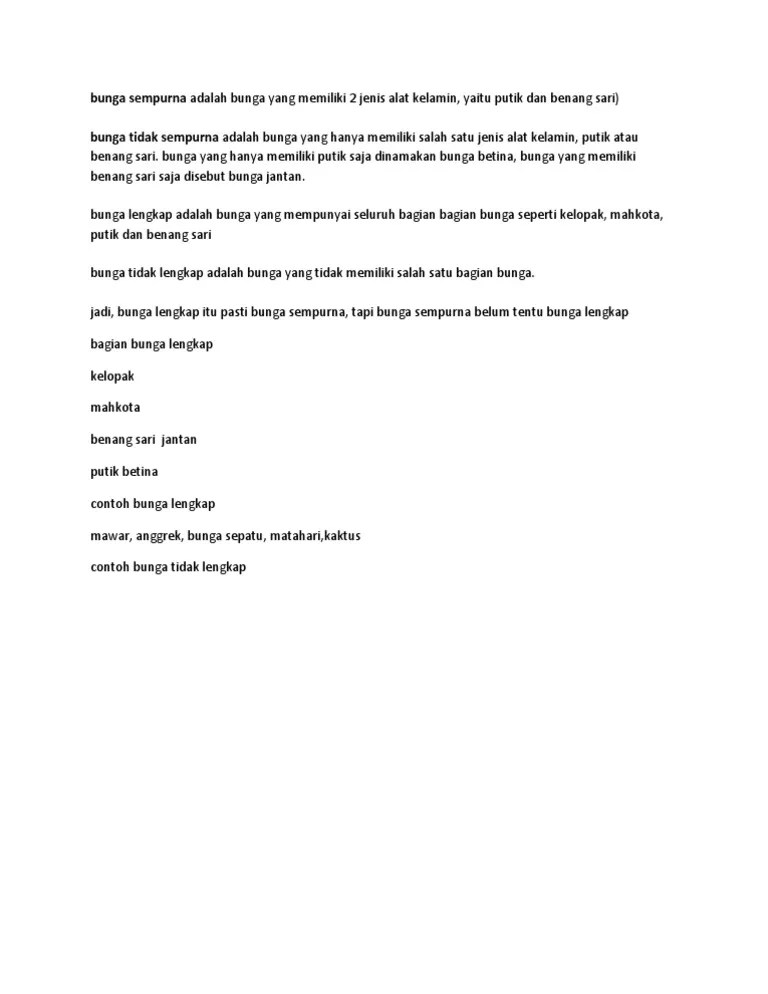 Bunga Sempurna | PDF