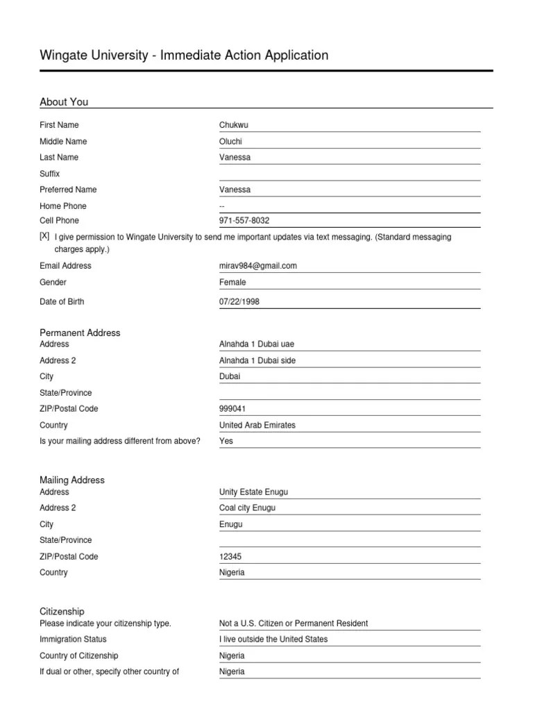 Wingate University App PDF Race And Ethnicity In The United States