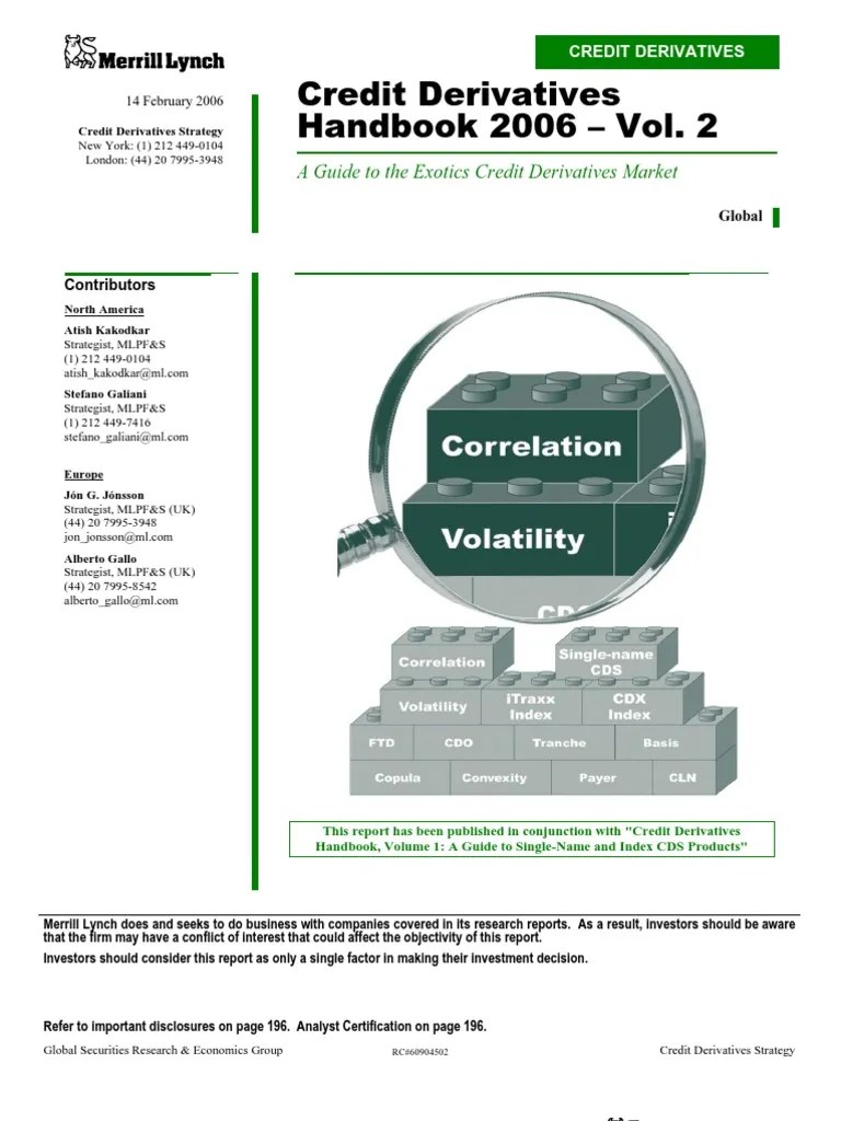 [Merrill Lynch] Credit Derivatives Handbook 2006 Volume 2