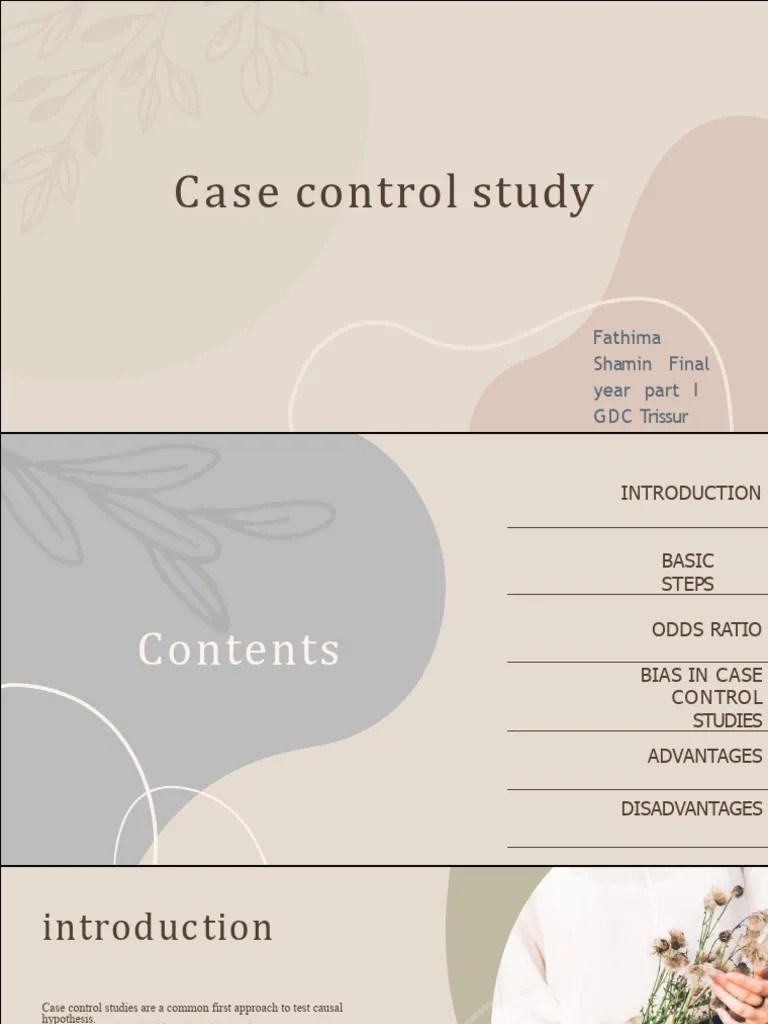 Case Control Studies PDF Relative Risk Confounding