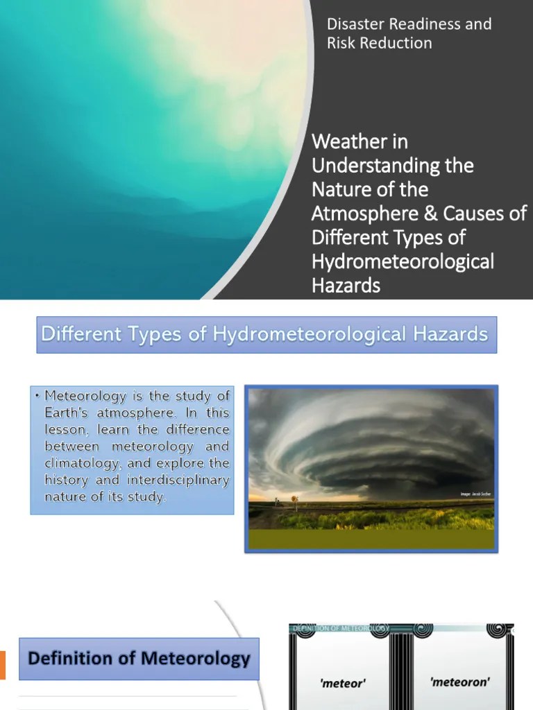 6 Different Types of Hydrometeorological Hazards PDF Humidity Wound