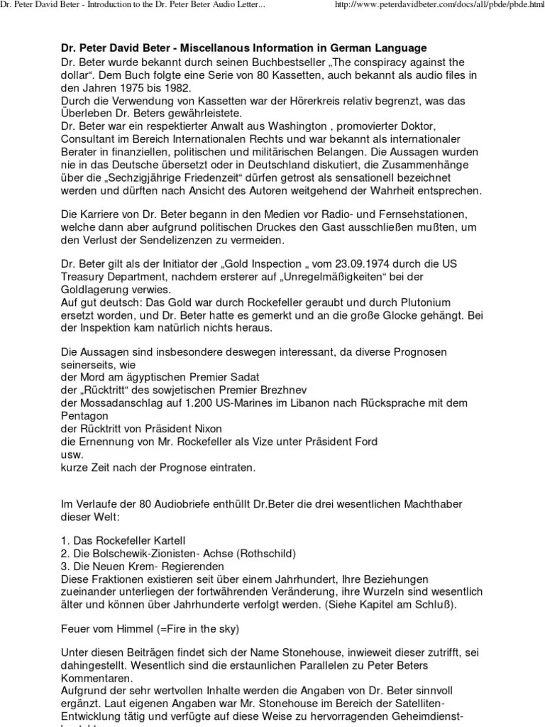 Strahlenfolter Dr. Peter David Beter PDF